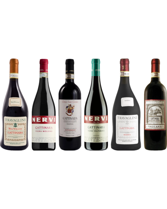 Skrzynia degustacyjna Piedmont Gattinara Premium