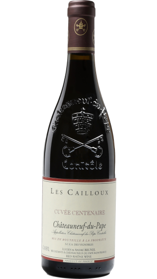 Bottle of Andre Brunel Les Cailloux Cuvee Centenaire Chateauneuf du Pape 2019 wine 750 ml