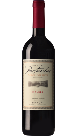 Bottle of Bodegas Bianchi Particular Malbec 2019 wine 750 ml