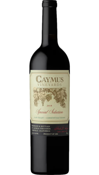 Bottle of Caymus Special Selection Cabernet Sauvignon 2018 wine 750 ml