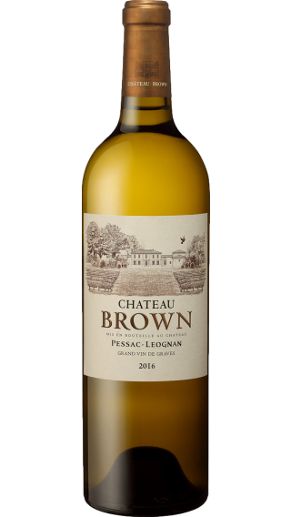 Bottle of Chateau Brown Blanc 2016 wine 750 ml