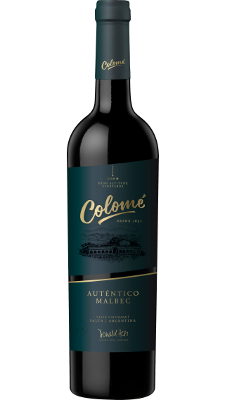 Bottle of Colome Autentico Malbec 2020 wine 750 ml