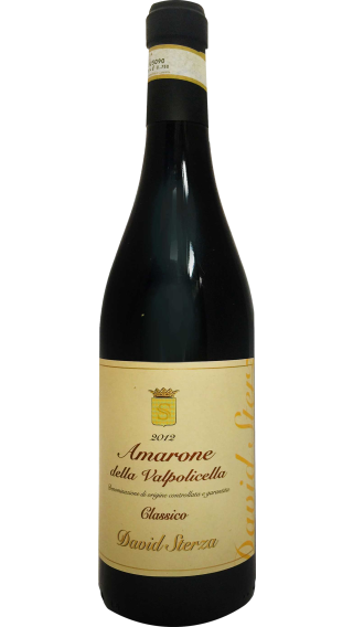 Bottle of David Sterza Amarone della Valpolicella Classico 2012  wine 750 ml