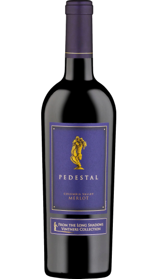 Bottle of Long Shadows Pedestal Merlot 2017 wine 750 ml