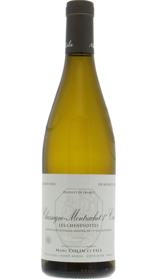 Bottle of Marc Colin et Fils Chassagne Montrachet 1er Cru Les Chenevottes 2020 wine 750 ml