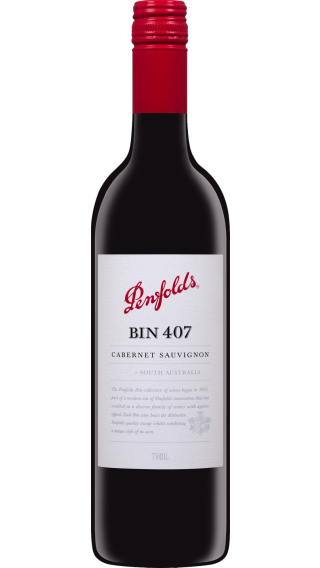 Bottle of Penfolds Bin 407 Cabernet Sauvignon 2021 wine 750 ml