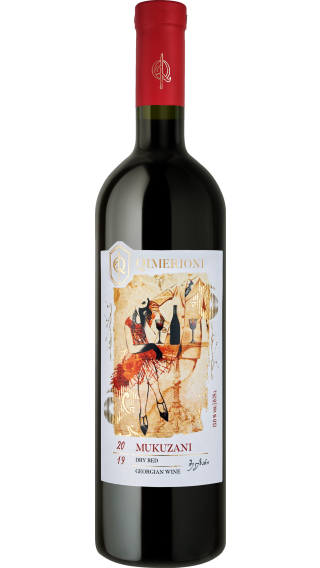 Bottle of Qimerioni Mukuzani 2019 wine 750 ml