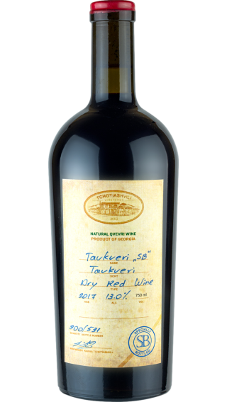 Bottle of Tchotiashvili Tavkveri 2019 wine 750 ml