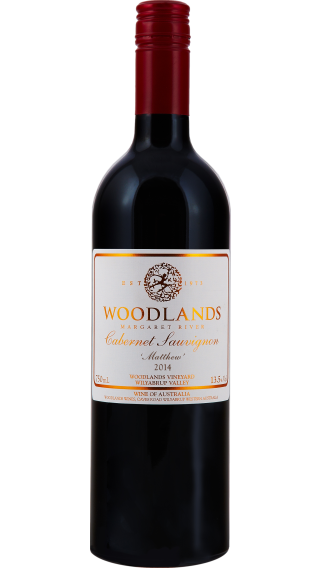 Bottle of Woodlands Matthew Cabernet Sauvignon 2014 wine 750 ml