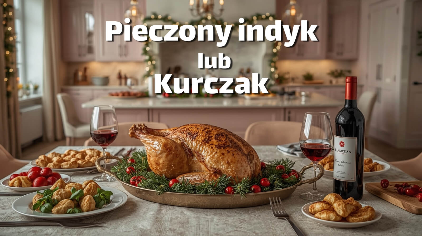 Pieczony indyk lub kurczak